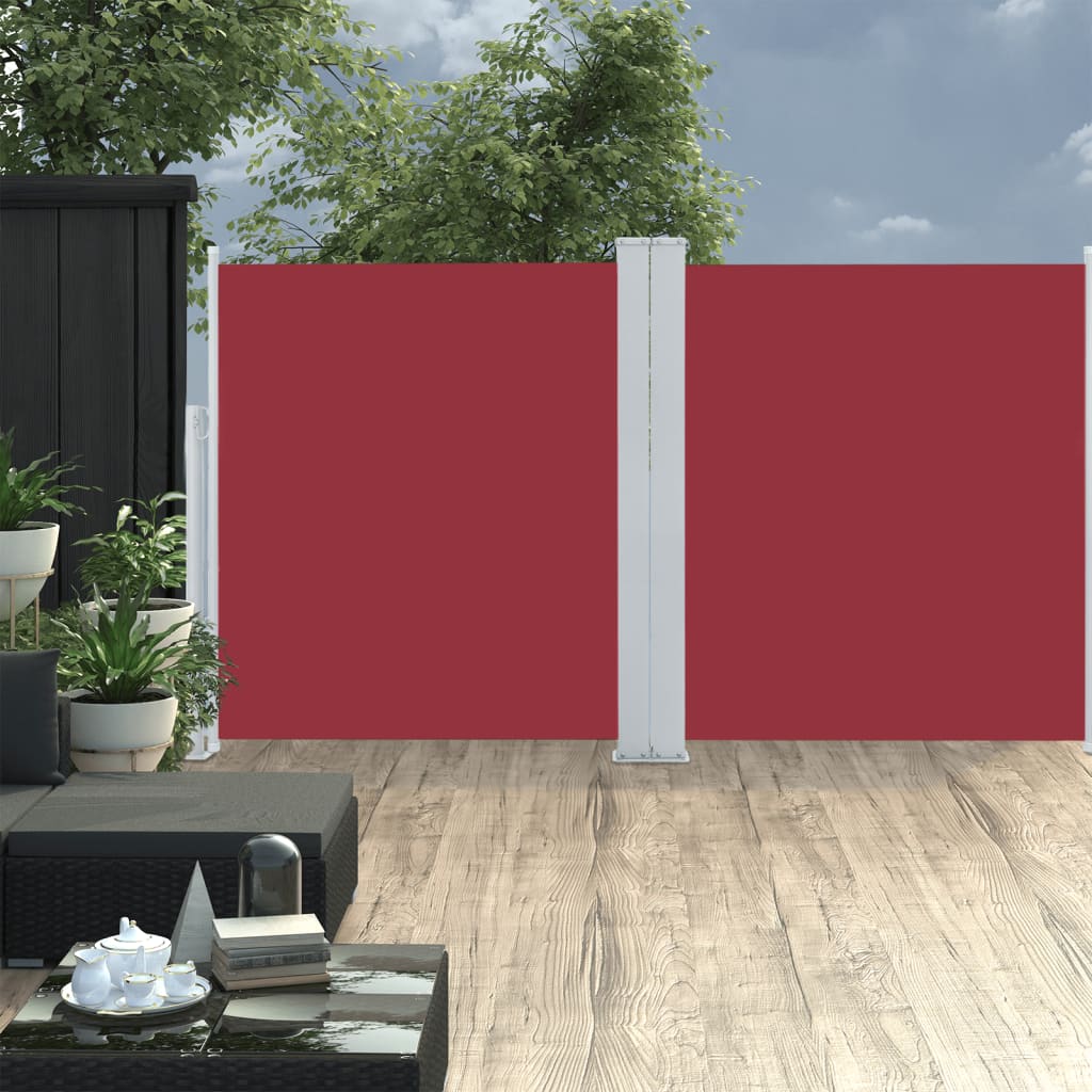 Windscherm Uittrekbaar 160 x 600 cm Rood