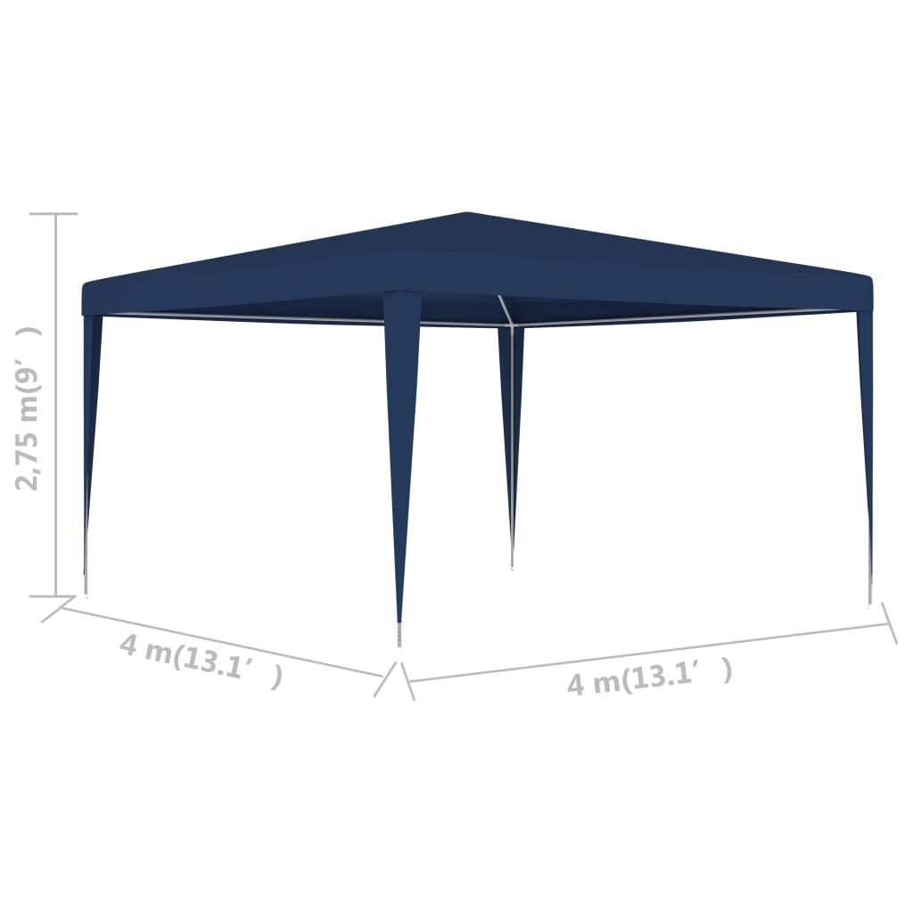 Partytent 4 x 4 m Blauw