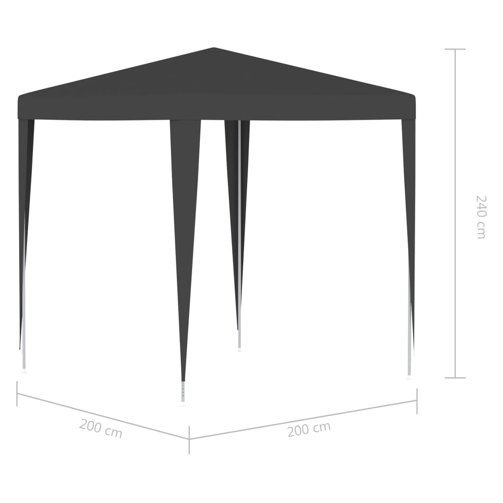 Partytent Professioneel 2 x 2 m Antraciet