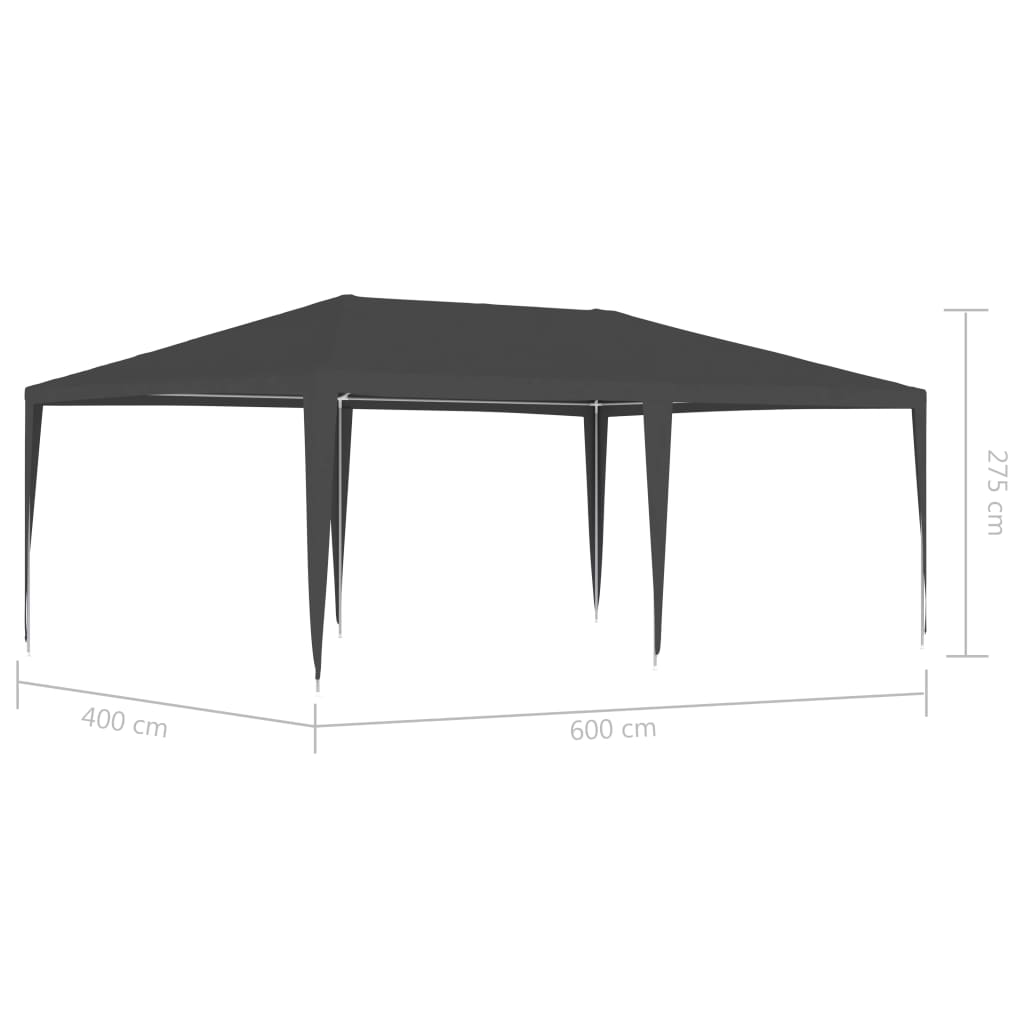 Partytent Professioneel 90 G/M² 4 x 6 m Antraciet