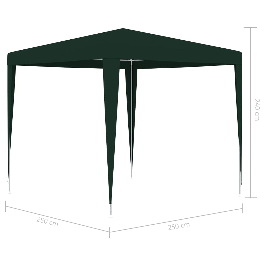 Partytent Professioneel 90 G/M² 2,5X2,5 M 2.5 x 2.5 m Groen