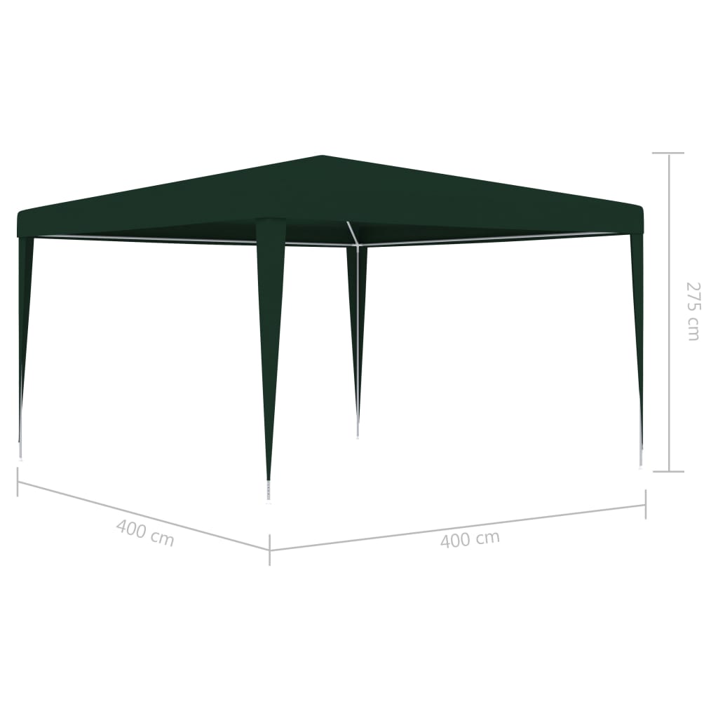 Partytent Professioneel 90 G/M² 4 x 4 m Groen