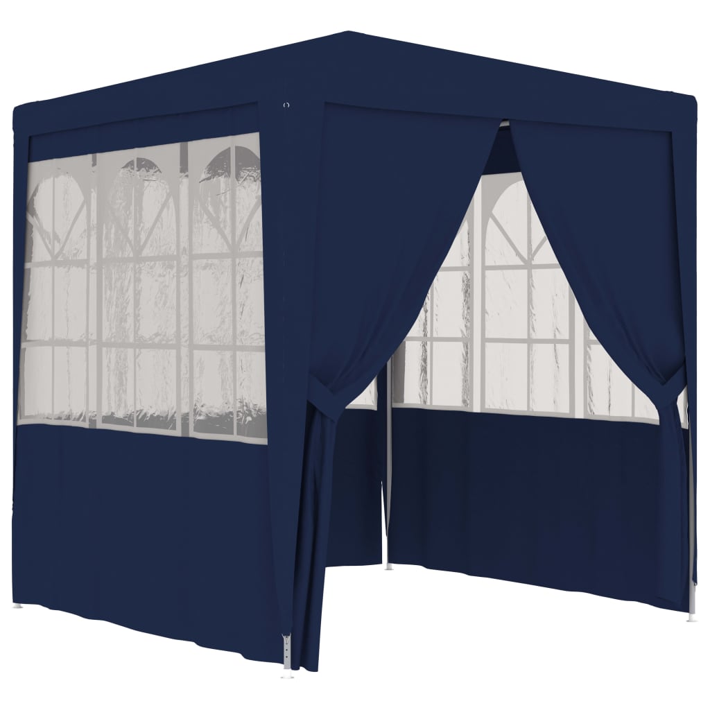 Partytent Met Zijwanden Professioneel 90 G/M² 2,5X2,5 M 2.5 x 2.5 m Blauw