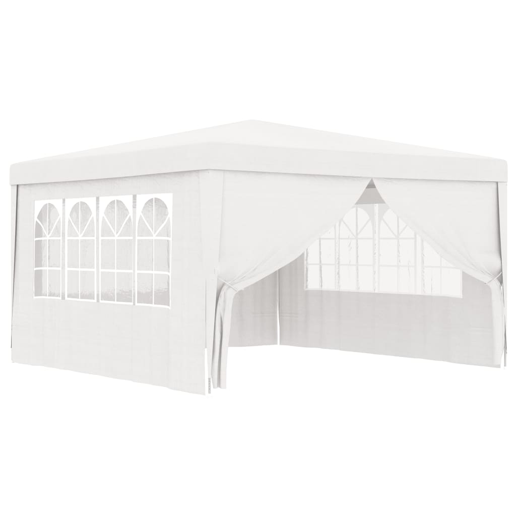 Partytent Met Zijwanden Professioneel 90 G/M² 4 x 4 m Wit