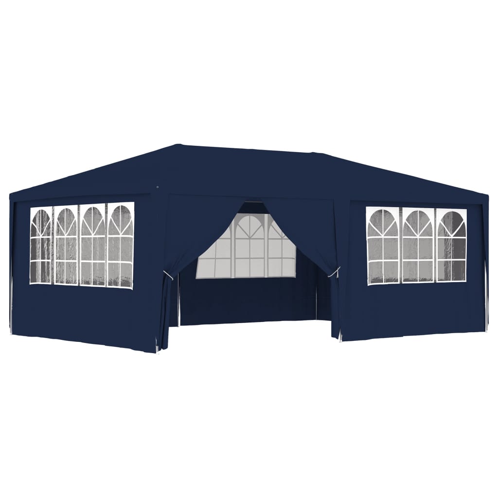 Partytent Met Zijwanden Professioneel 90 G/M² 4 x 6 m Blauw