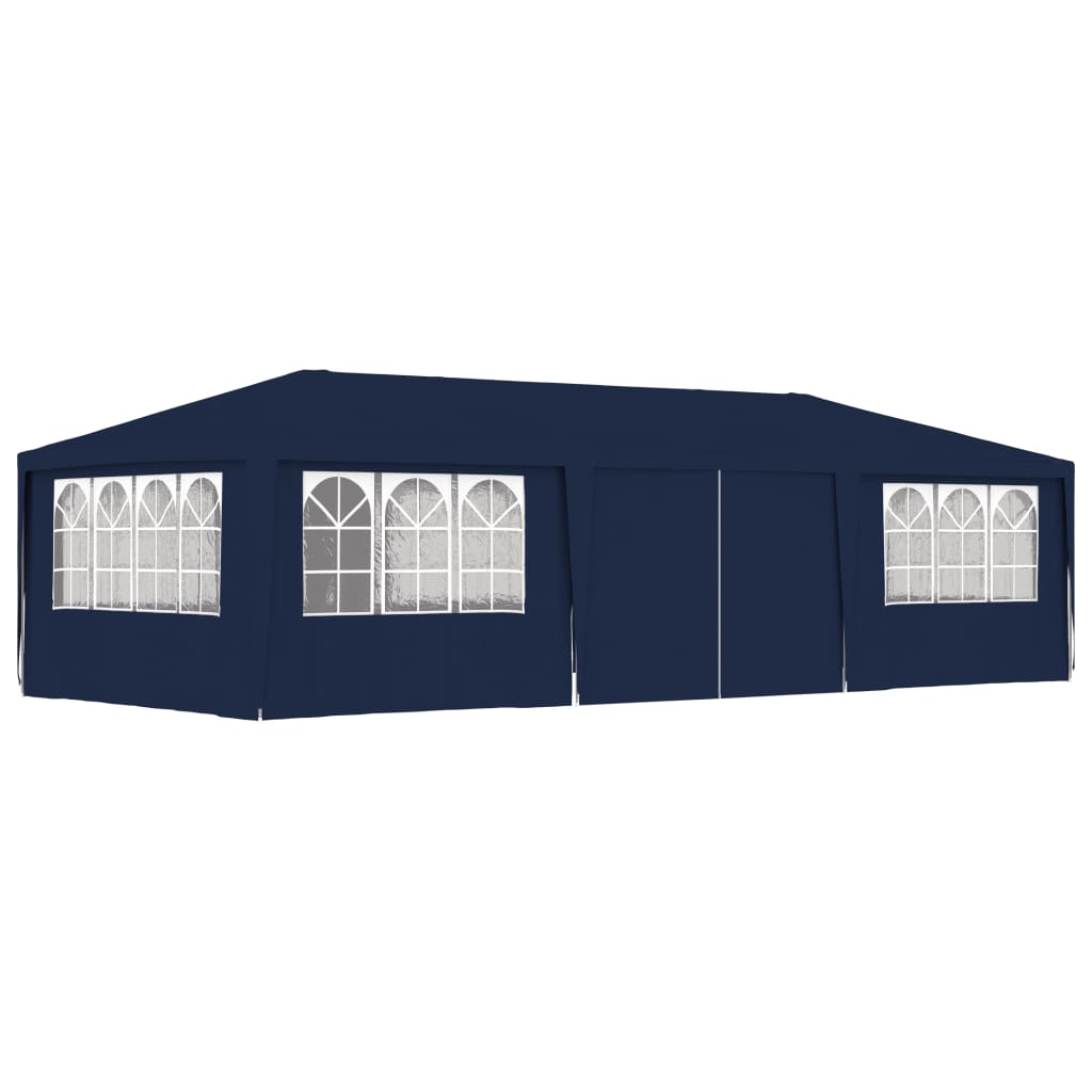 Partytent Met Zijwanden Professioneel 90 G/M² 4 x 9 m Blauw