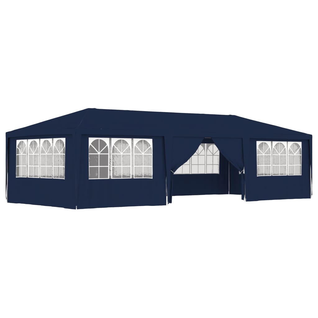 Partytent Met Zijwanden Professioneel 90 G/M² 4 x 9 m Blauw