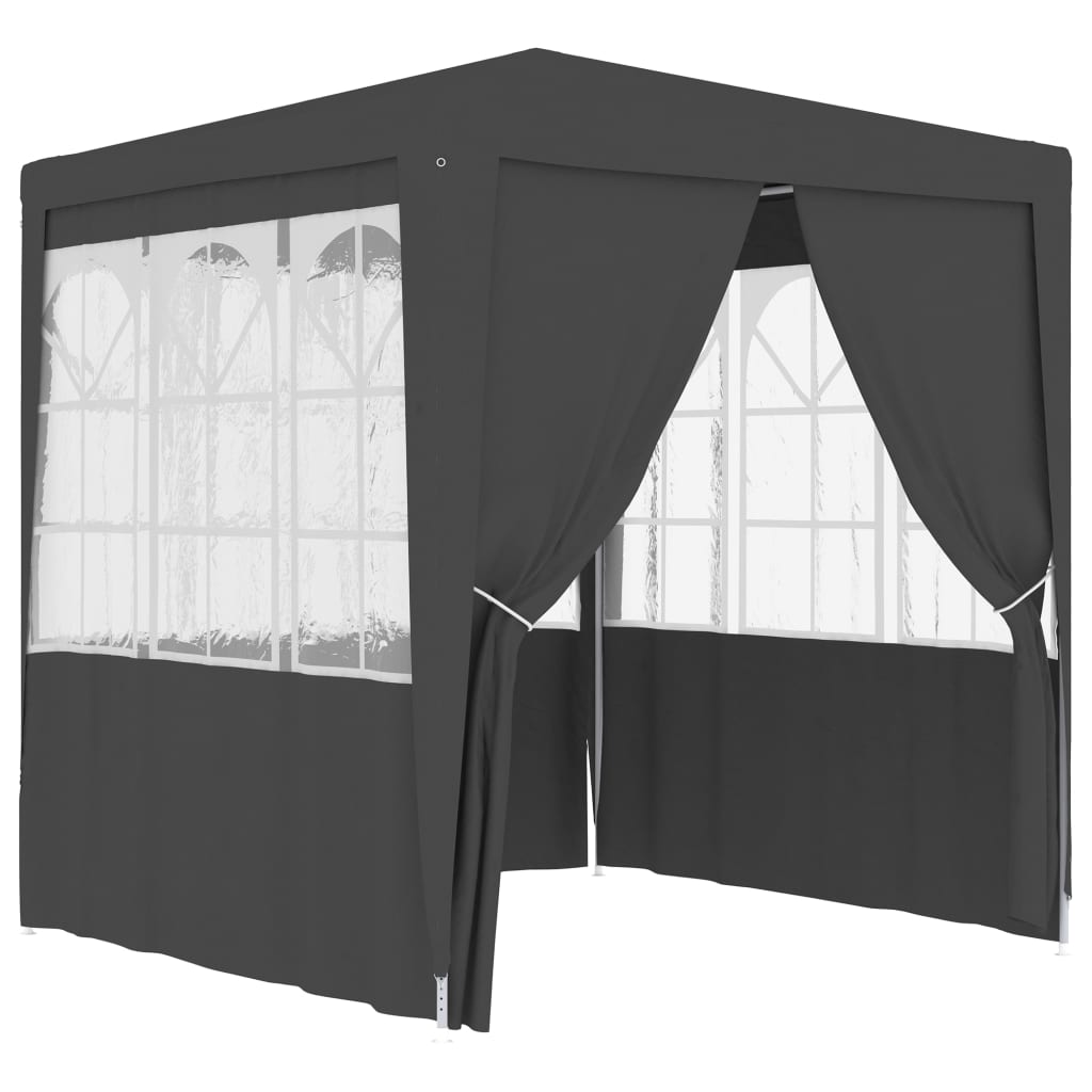 Partytent met zijwanden professioneel 90 g/m² 2x2 m antraciet