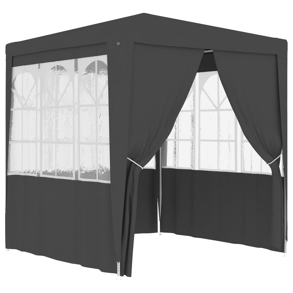 Partytent met wanden professioneel 90 g/m² 2,5x2,5 m antraciet