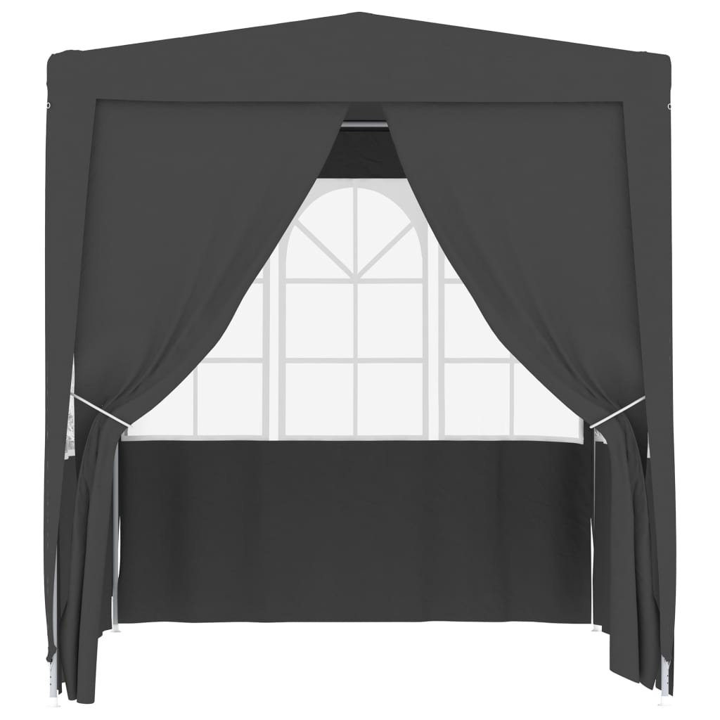 Partytent met wanden professioneel 90 g/m² 2,5x2,5 m antraciet