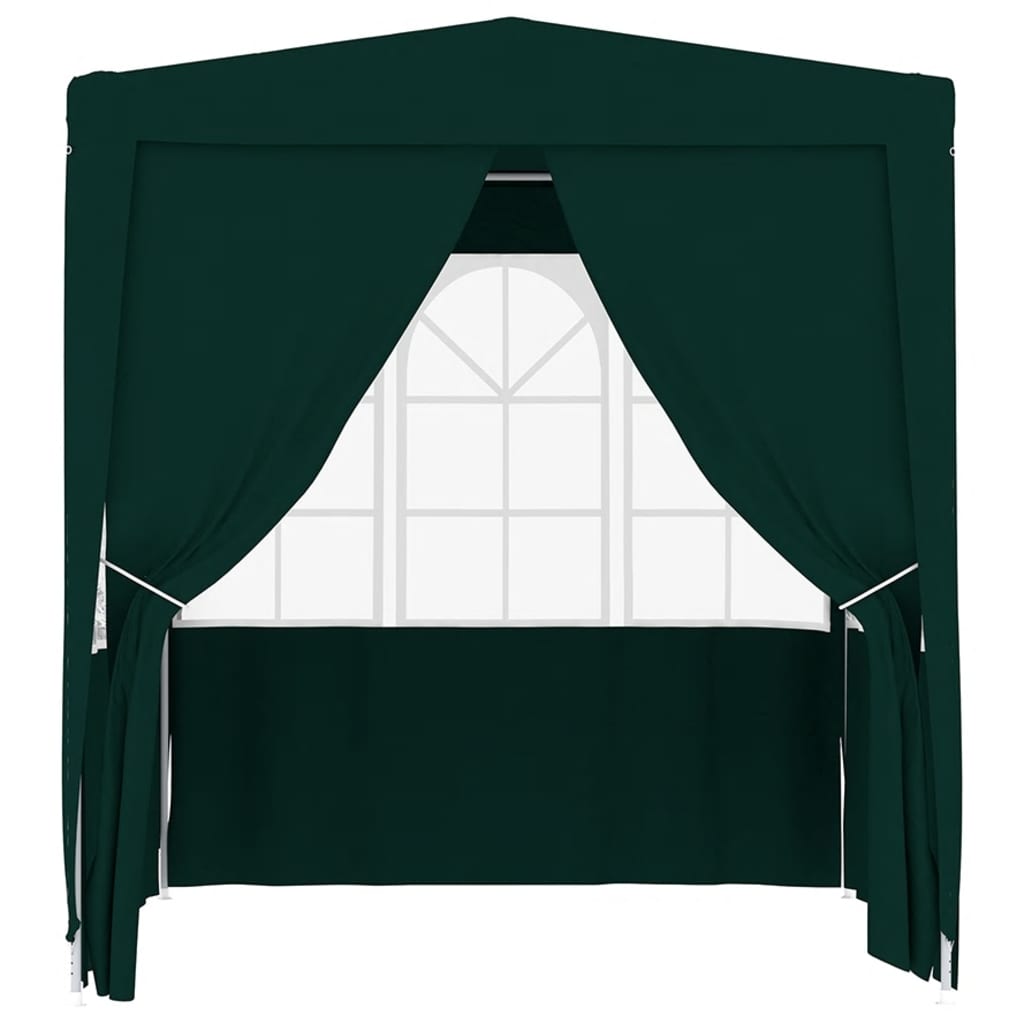 Partytent met zijwanden professioneel 90 g/m² 2,5x2,5 m groen