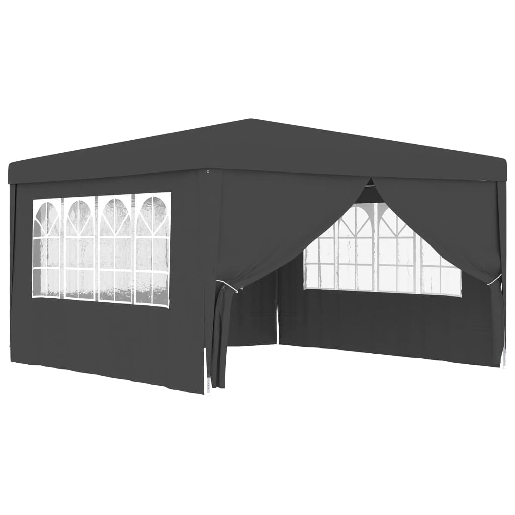 Partytent Met Zijwanden Professioneel 90 G/M² 4 x 4 m Antraciet