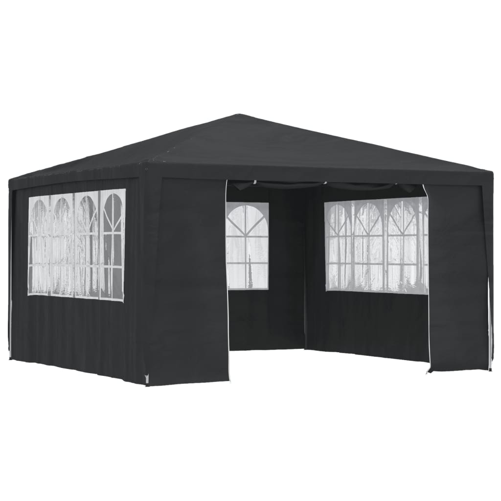 Partytent met zijwanden professioneel 90 g/m² 4x4 m groen