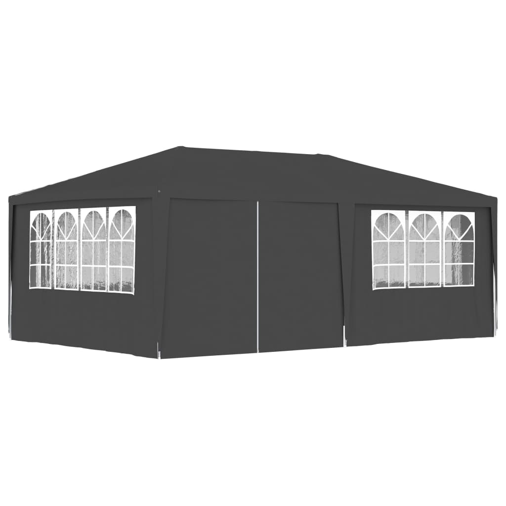 Partytent Met Zijwanden Professioneel 90 G/M² 4 x 6 m Antraciet