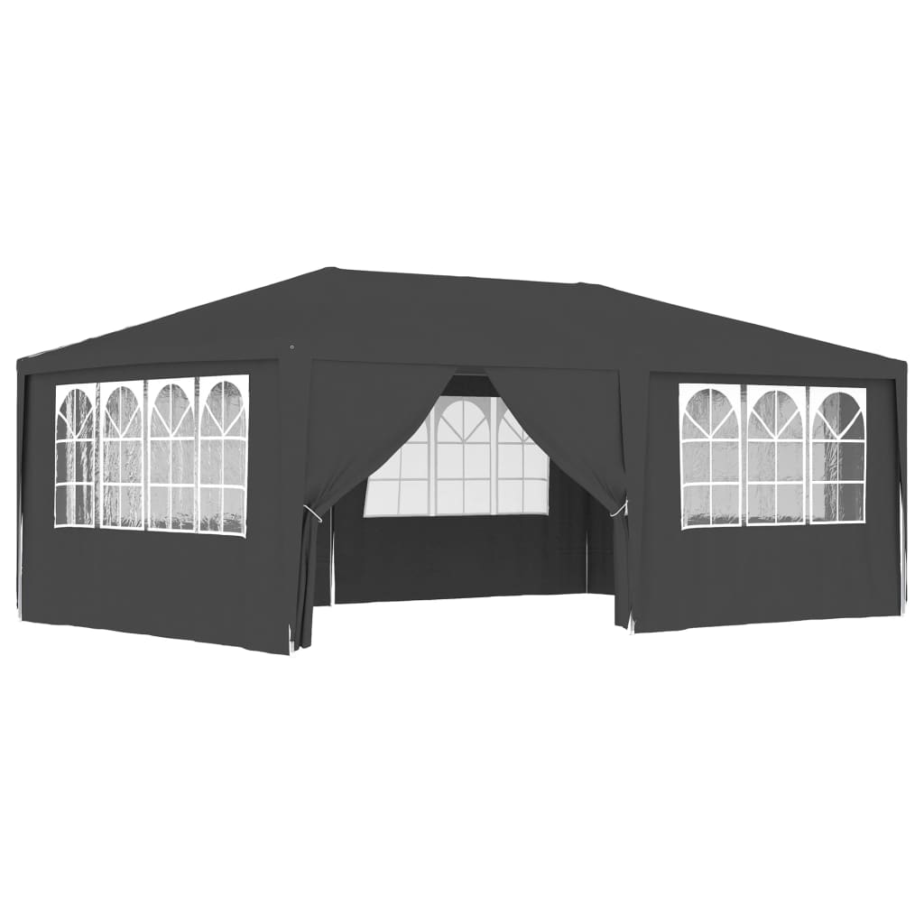 Partytent Met Zijwanden Professioneel 90 G/M² 4 x 6 m Antraciet