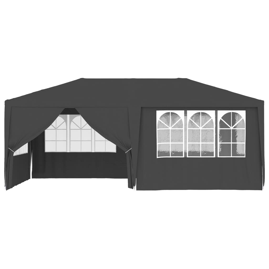 Partytent Met Zijwanden Professioneel 90 G/M² 4 x 6 m Antraciet