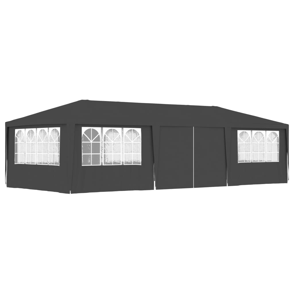 Partytent Met Zijwanden Professioneel 90 G/M² 4 x 9 m Antraciet