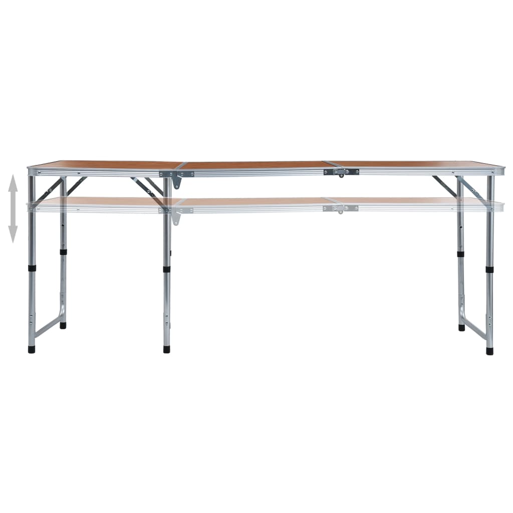 Campingtafel inklapbaar 180x60 cm aluminium