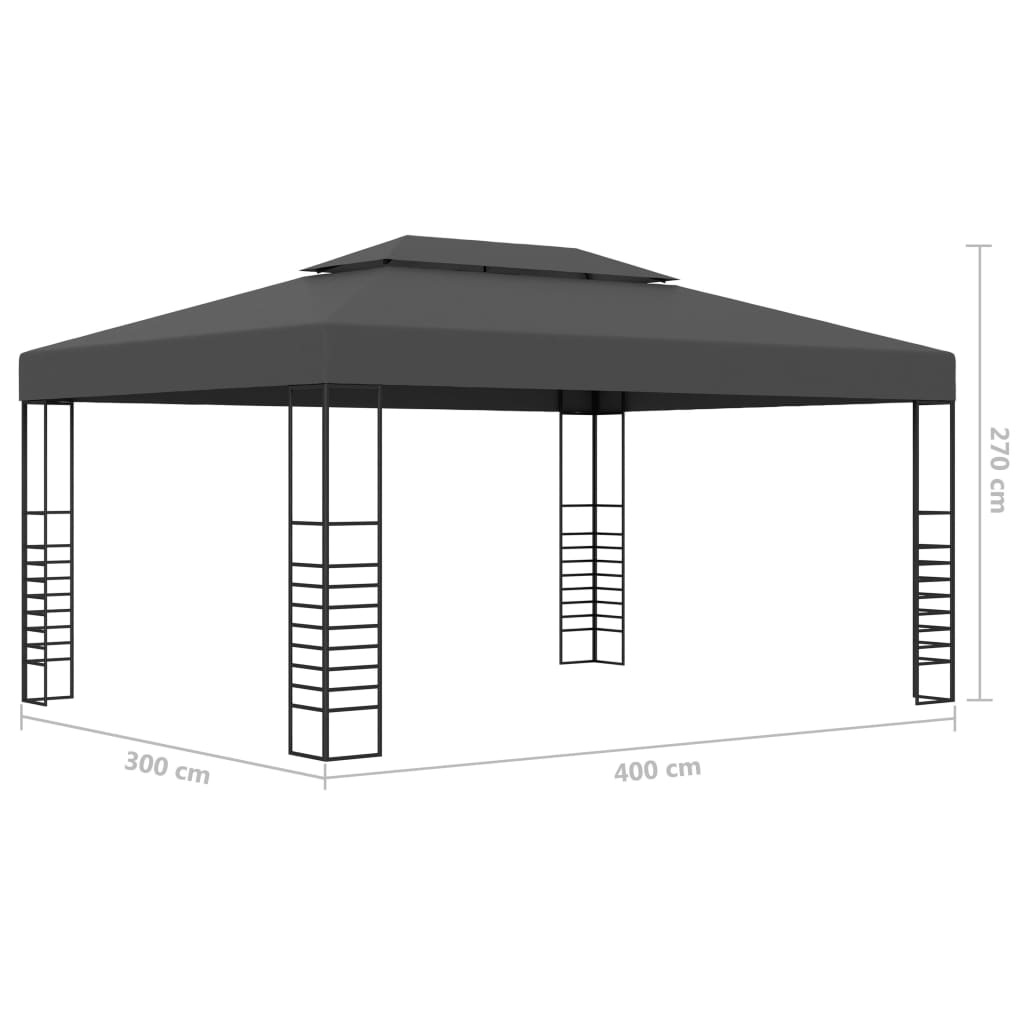 Prieel 3 x 4 m Antraciet