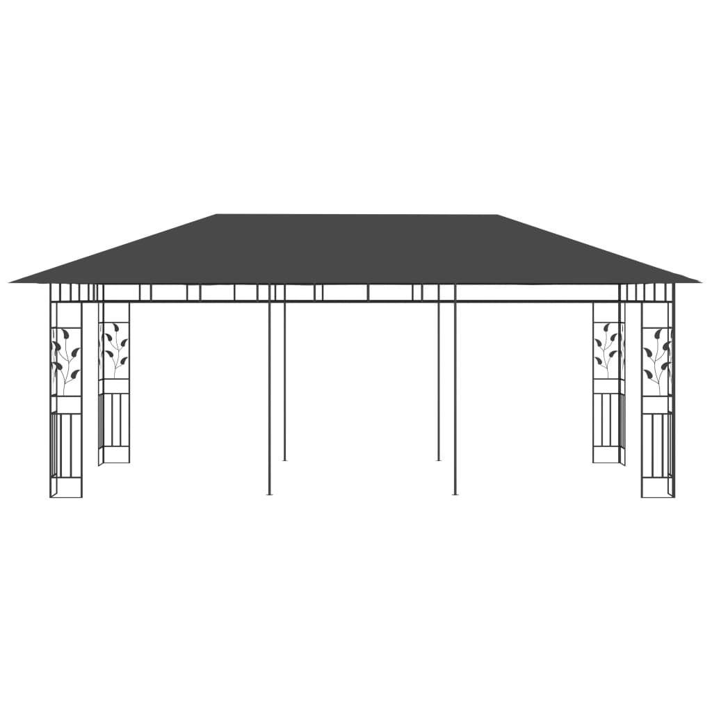 Prieel Met Klamboe 6X3X2,73 M 6 x 3 x 2.73 m Antraciet