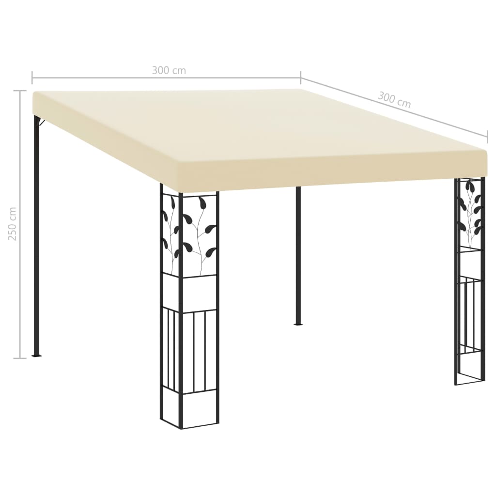 Wandprieel 3X3X2,5 M 3 x 3 x 2.5 m Crème