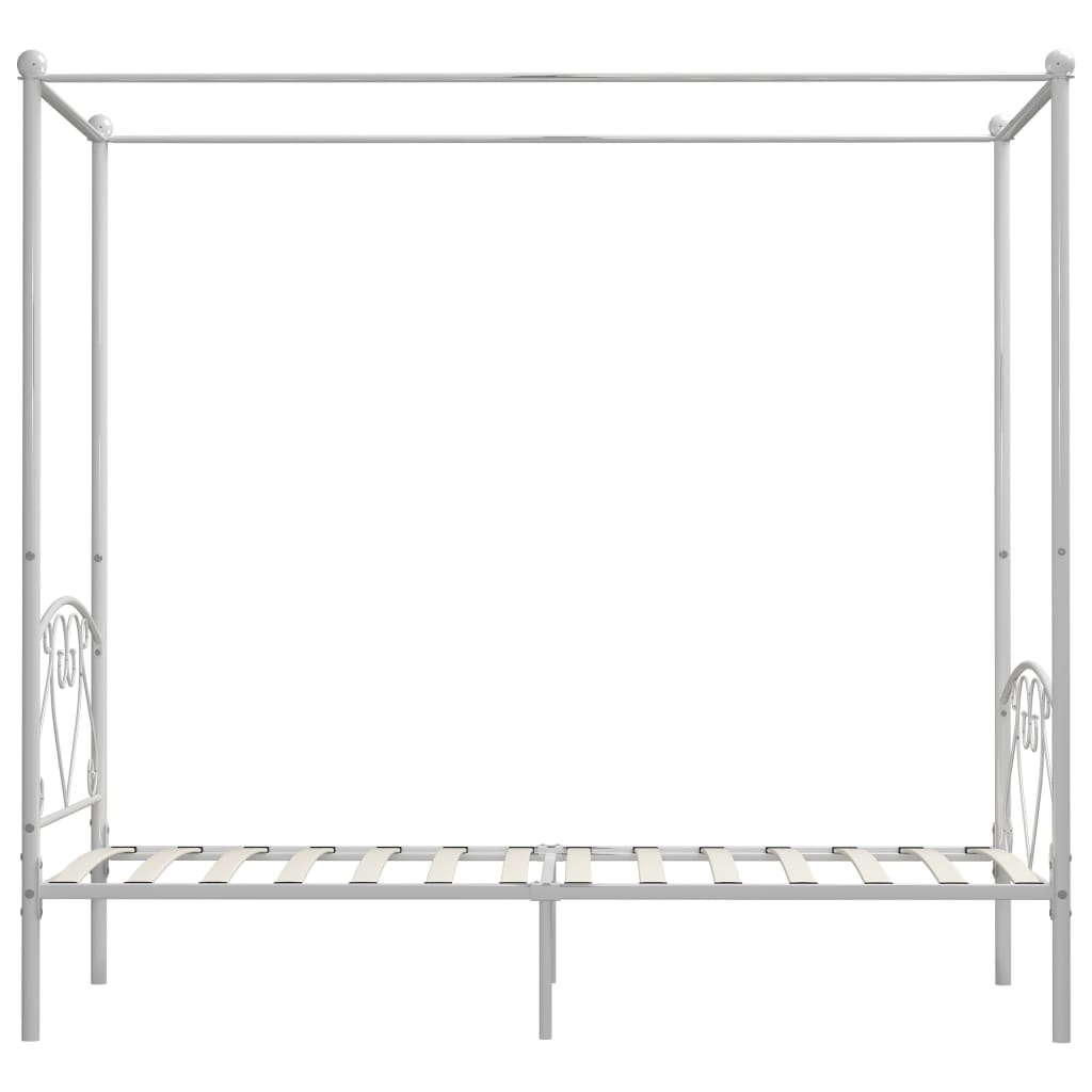 Hemelbedframe metaal wit 90x200 cm