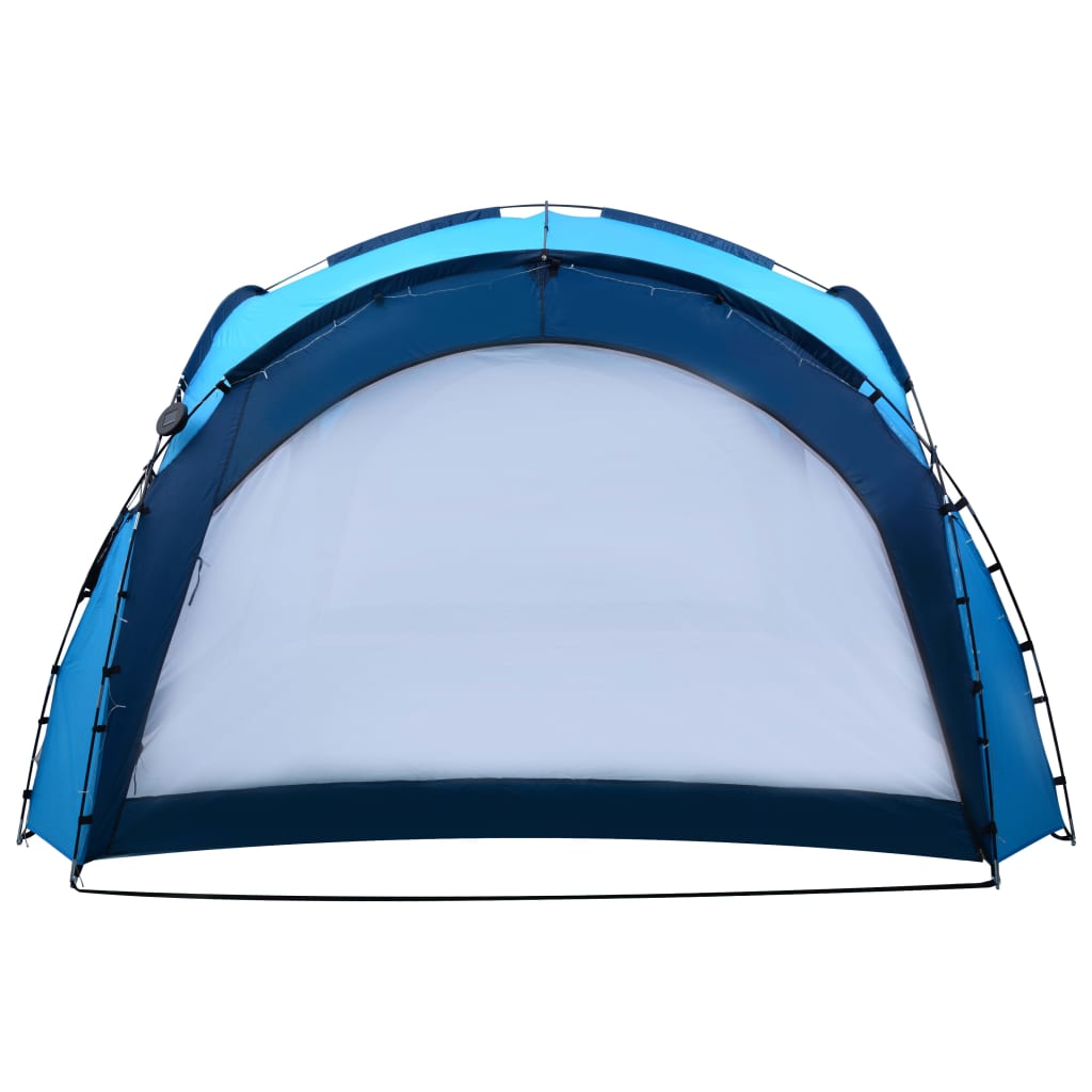 Partytent met LED en 4 zijwanden 3,6x3,6x2,3 m blauw