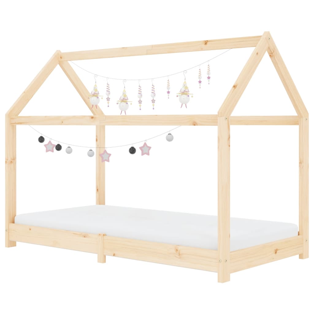 Kinderbedframe Massief Grenenhout 70X140 Cm 70 x 140 cm Bruin