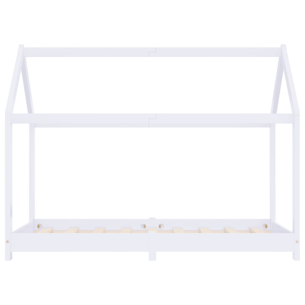 Kinderbedframe Massief Grenenhout Wit 80X160 Cm 80 x 160 cm