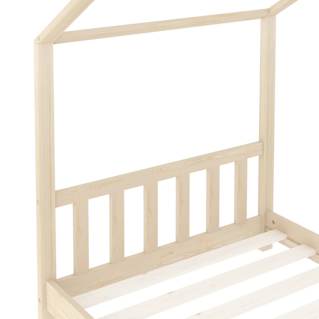 Kinderbedframe Massief Grenenhout 70X140 Cm Bruin