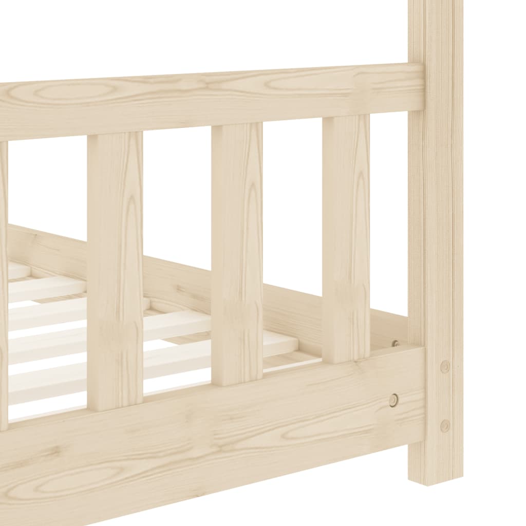 Kinderbedframe Massief Grenenhout 70X140 Cm Bruin