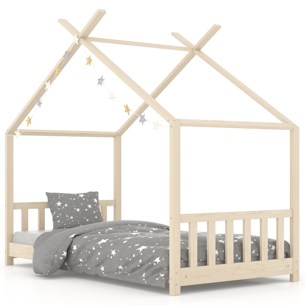 Kinderbedframe massief grenenhout 80x160 cm