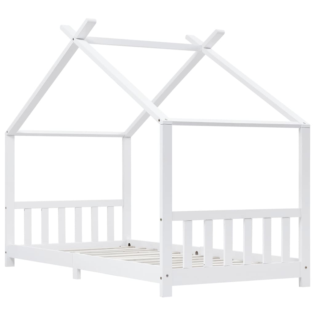 Kinderbedframe Massief Grenenhout Wit 90X200 Cm Wit