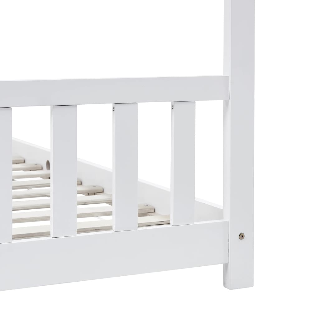 Kinderbedframe Massief Grenenhout Wit 90X200 Cm Wit