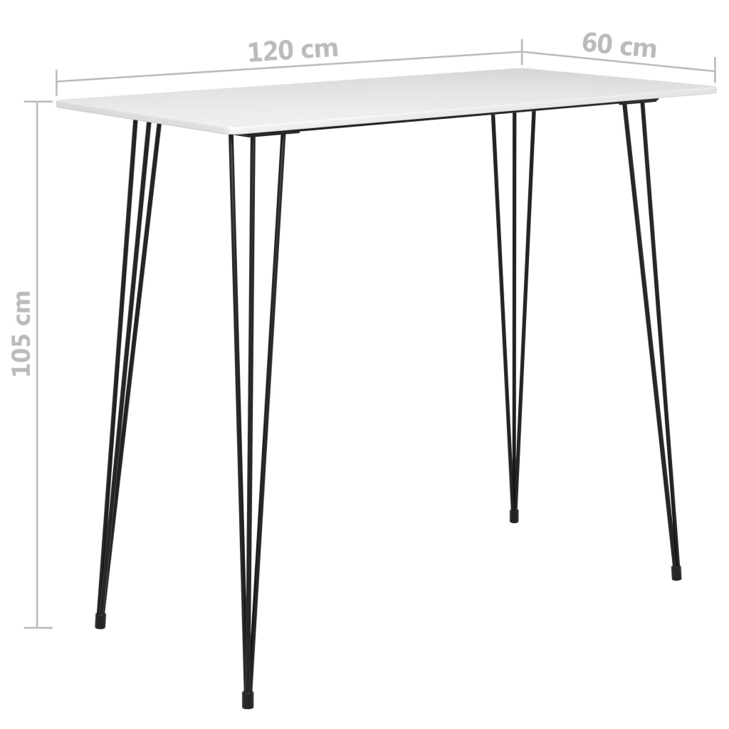 Bartafel 20X60X05 Cm Wit