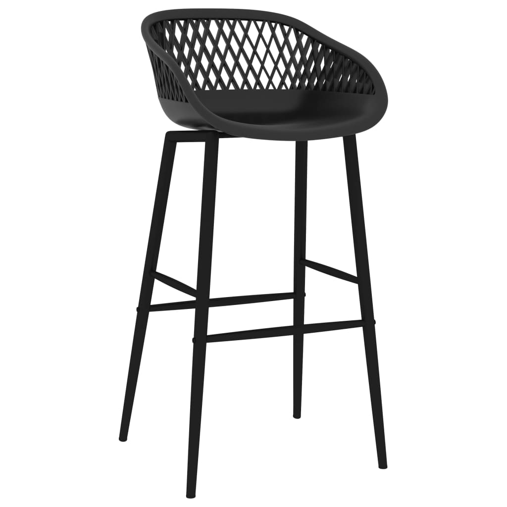 Barstoelen 2 st zwart