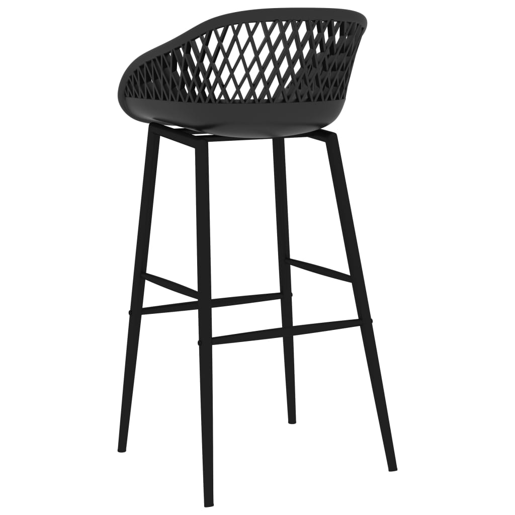 Barstoelen 2 st zwart