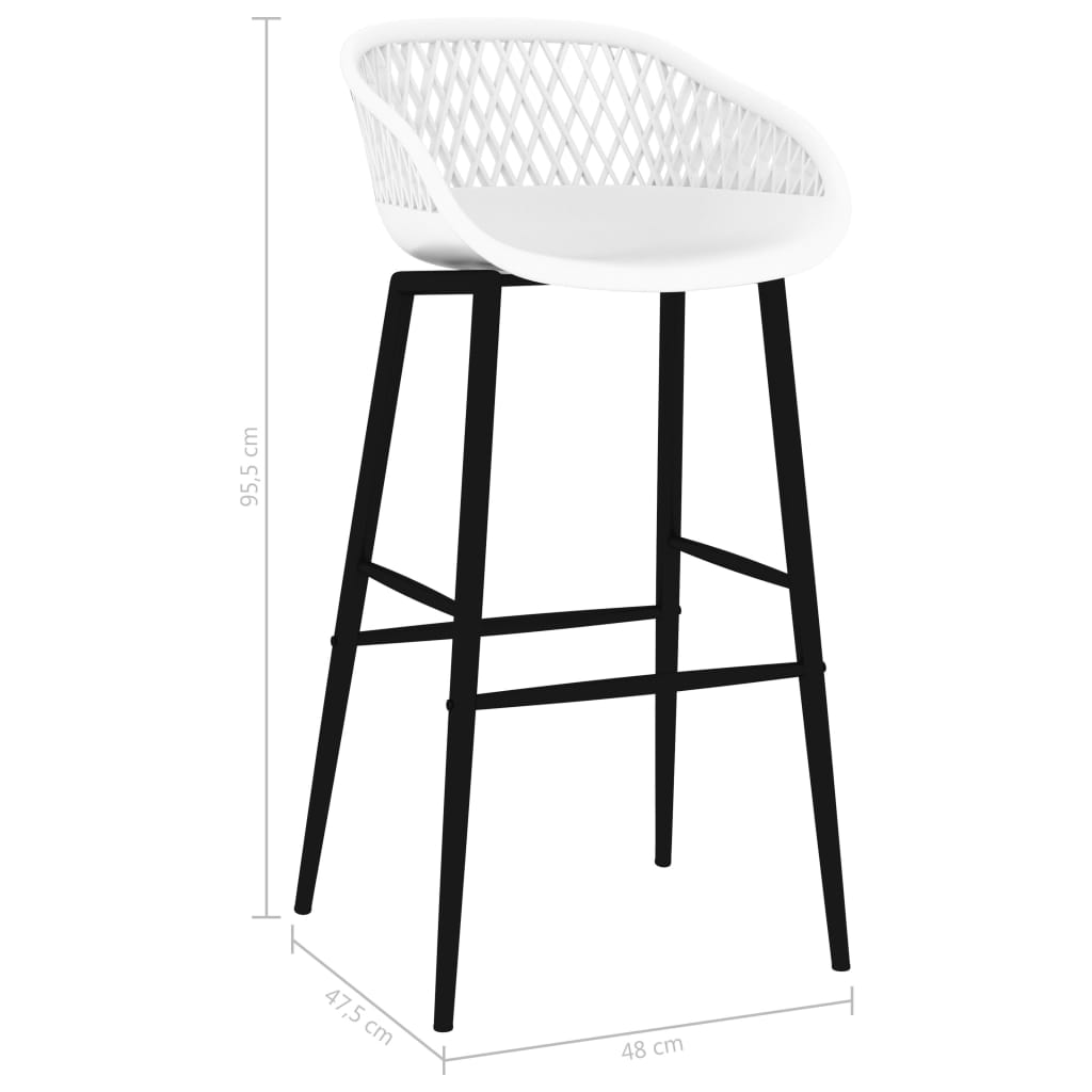 Barstoelen 2 st wit