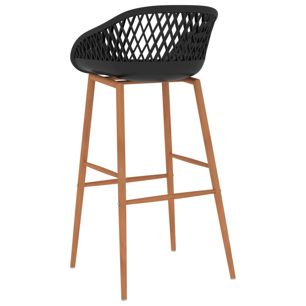 Barstoelen 2 st zwart