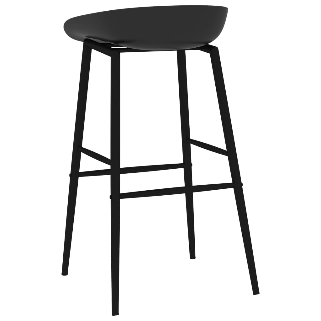 Barstoelen 2 st zwart