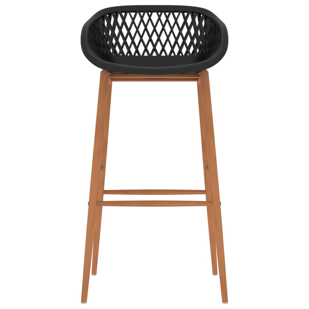 Barstoelen 4 st zwart