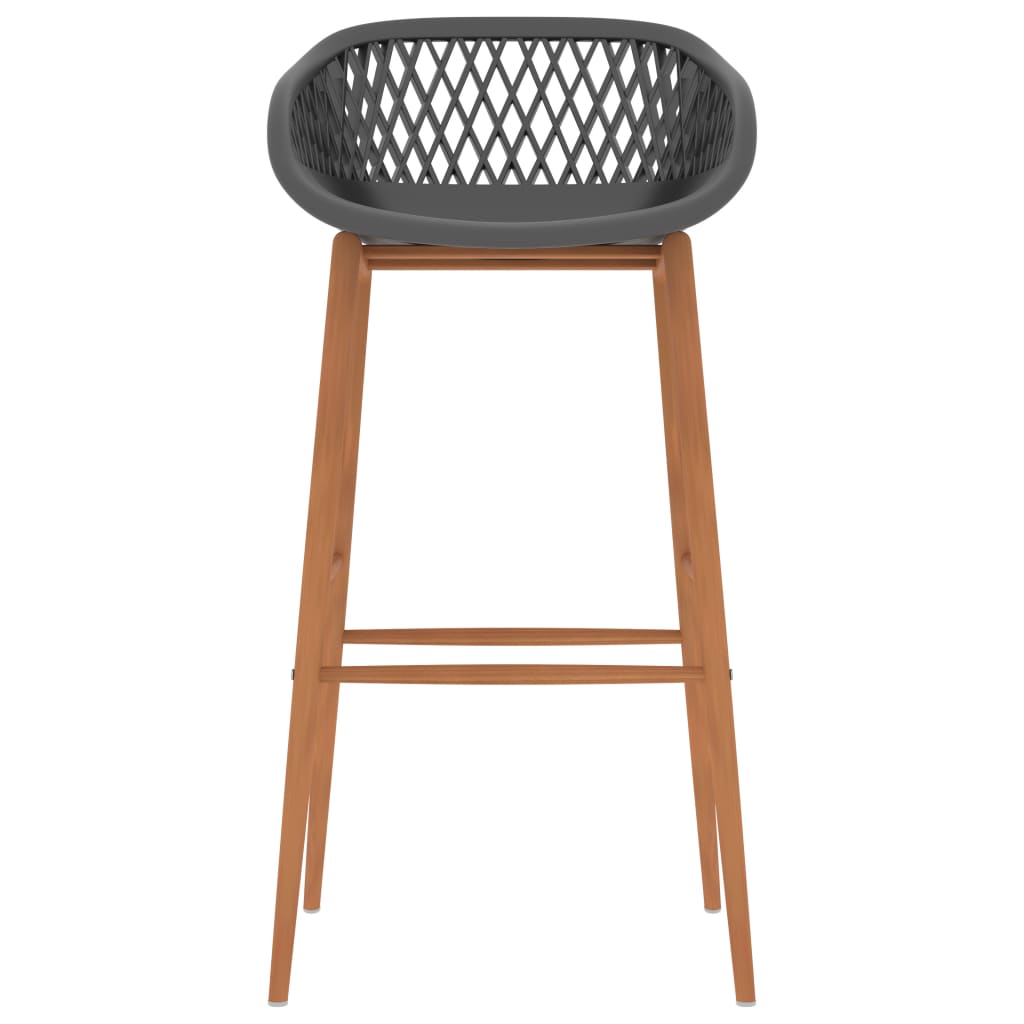 Barstoelen 4 st grijs