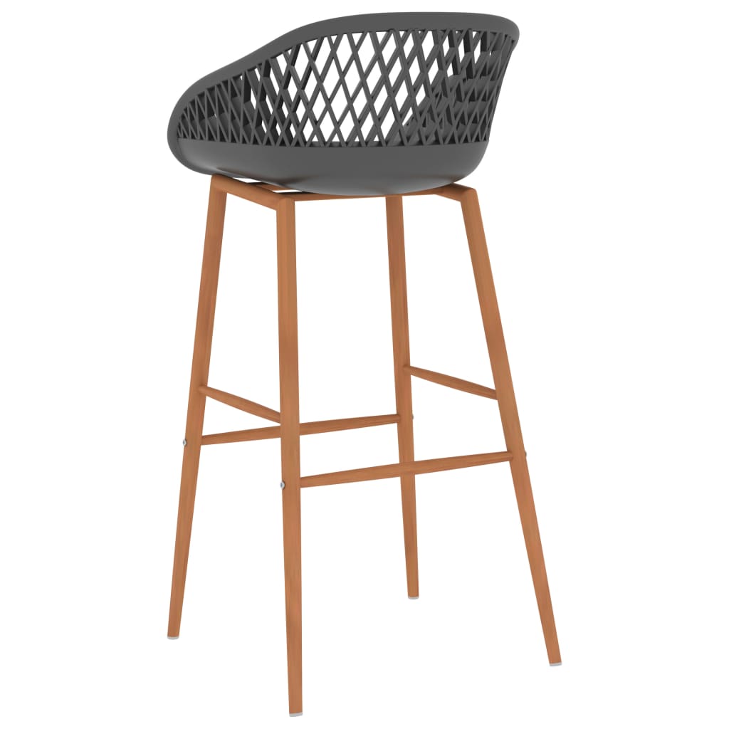 Barstoelen 4 st grijs