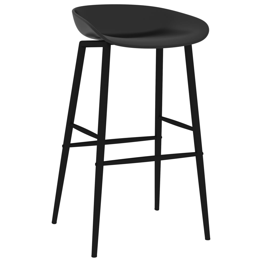 Barstoelen 4 st zwart