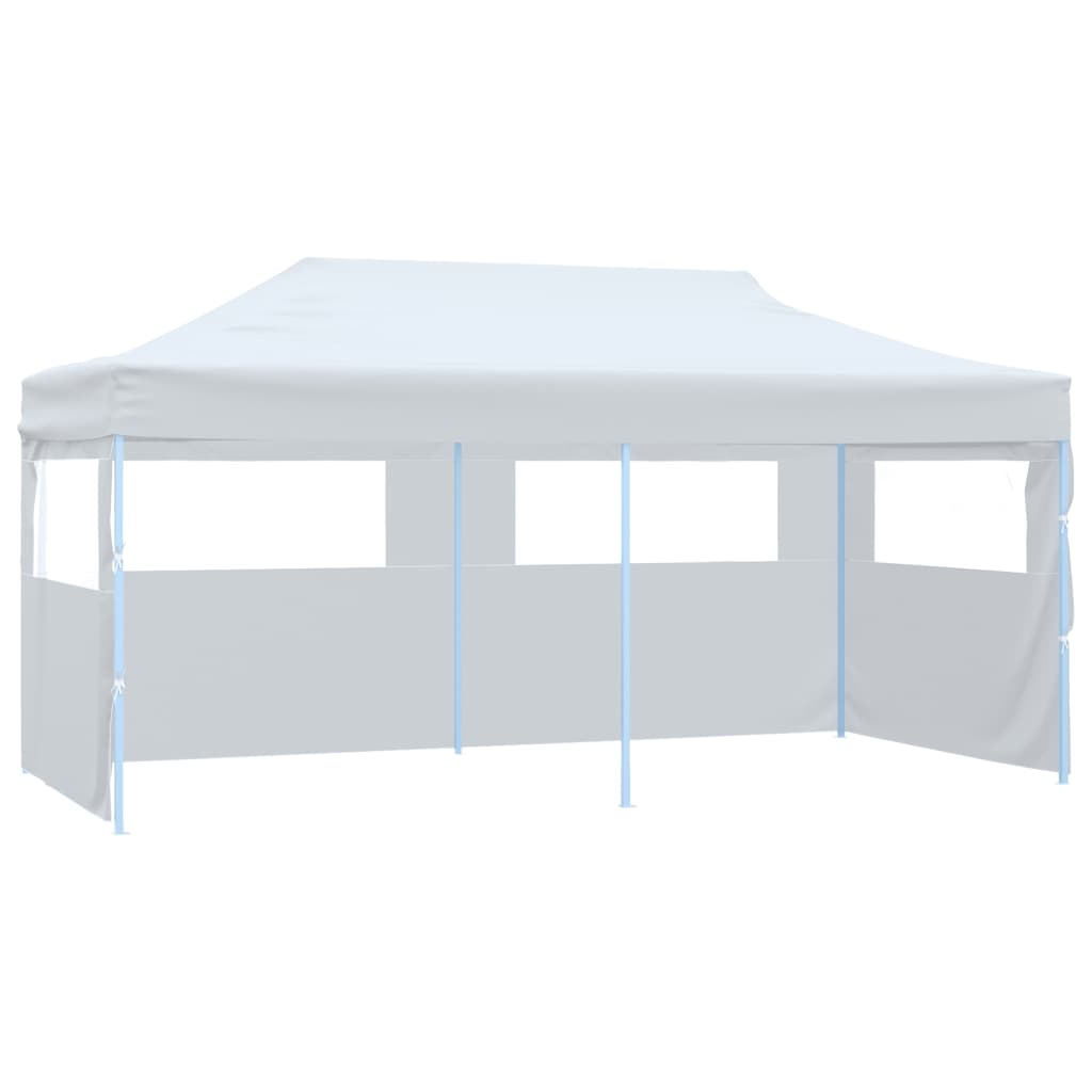 Partytent pop-up met zijwanden 3x6 m staal wit