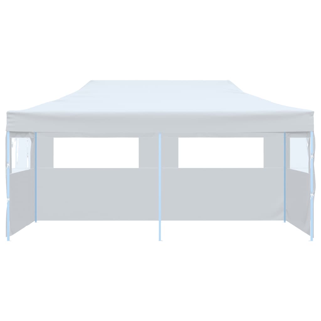 Partytent pop-up met zijwanden 3x6 m staal wit