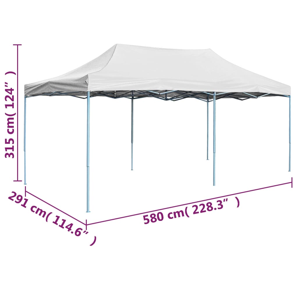 Partytent inklapbaar 3x6 m staal wit