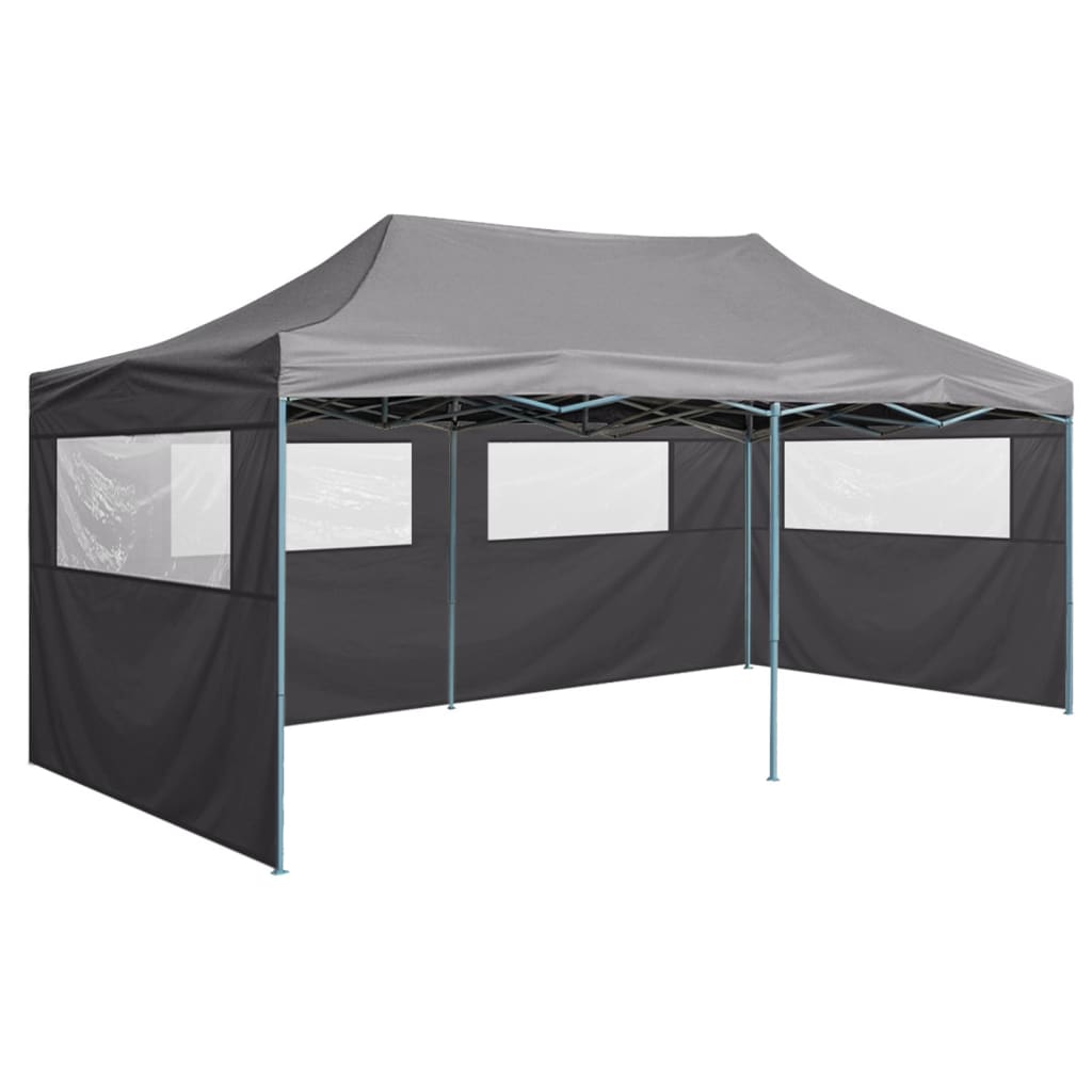 Partytent Met 4 Zijwanden Inklapbaar 3X6 M Staal Antraciet