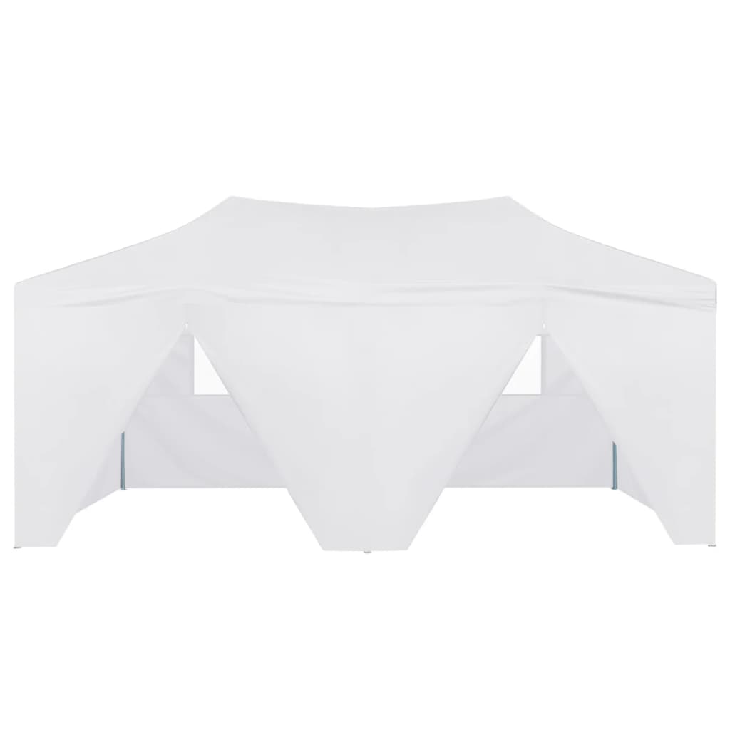 Partytent Met 4 Zijwanden Inklapbaar 3X6 M Staal Wit