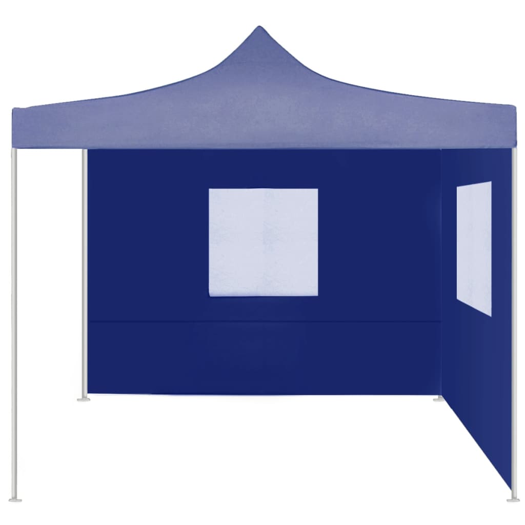 Partytent Met 2 Zijwanden Inklapbaar 2X2 M Staal Blauw